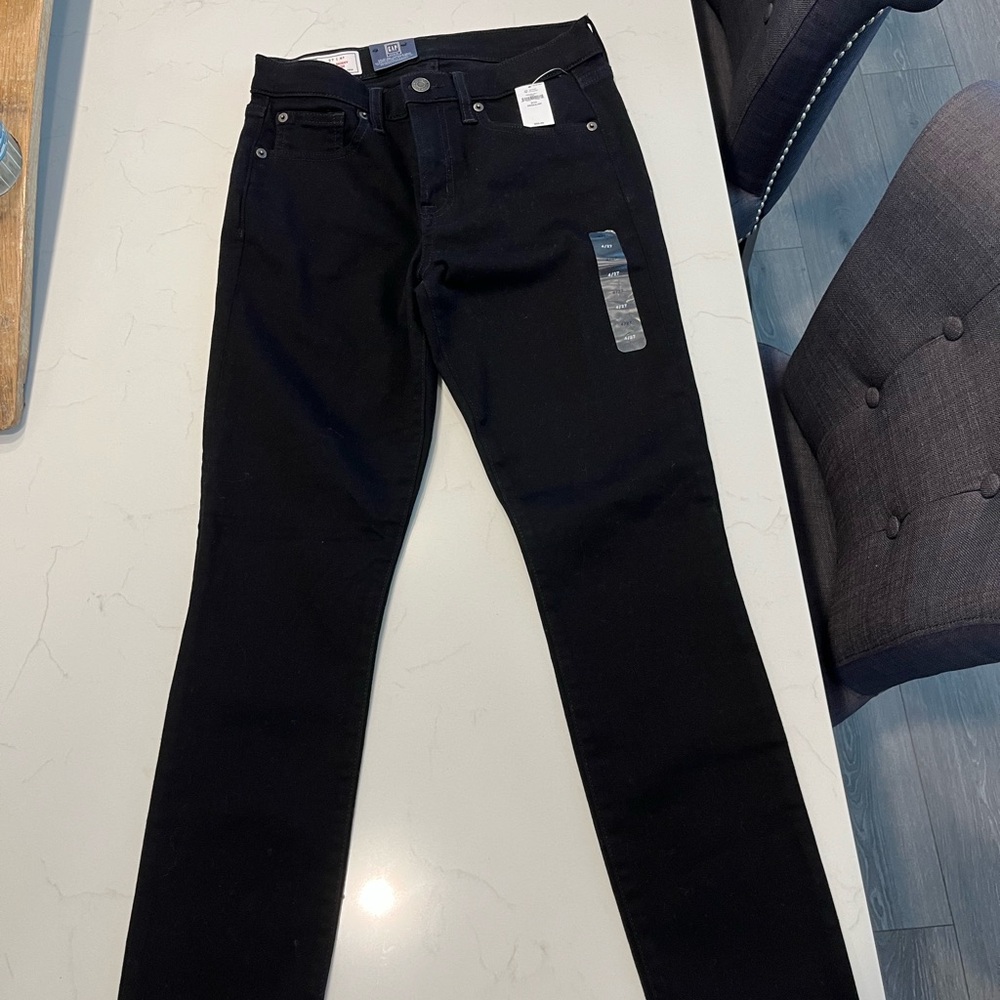 GAP True Skinny Mid Rise Black Jeans NWT